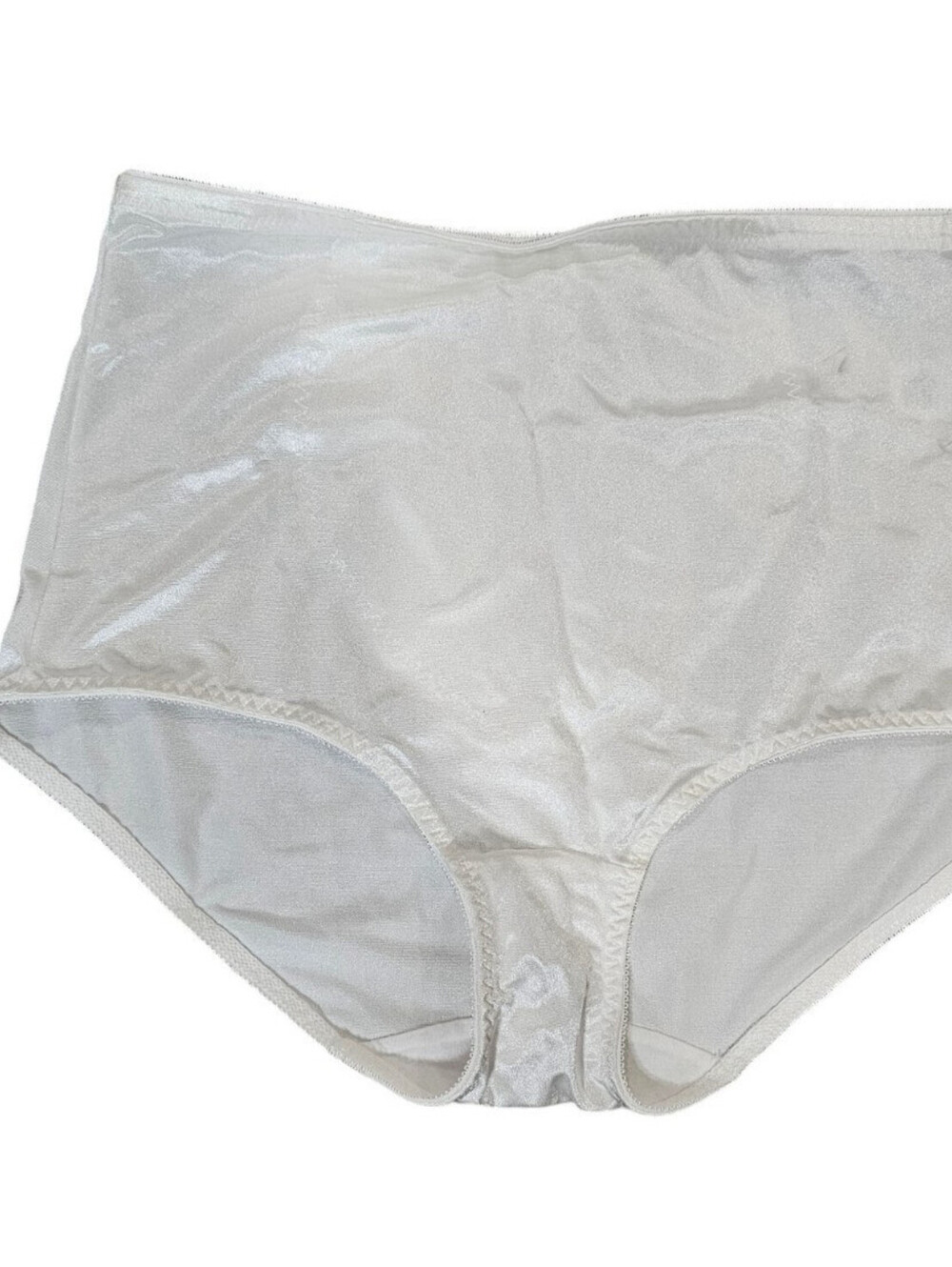 Vintage Underscore Womens Sz XXL Nylon Panties High Waist briefs White